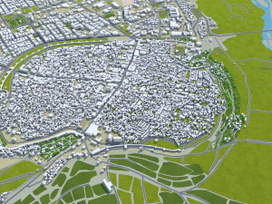 Diyarbakr city Turkey 25km 3D Model