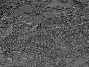 Diyarbakr city Turkey 25km 3D Модель