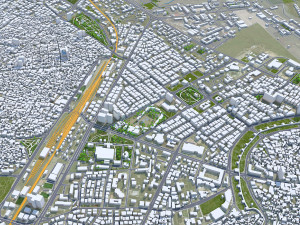 Diyarbakr city Turkey 25km 3D Модель