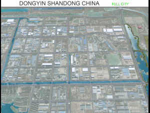 Dongyin city Shandong China 80km 3D 모델