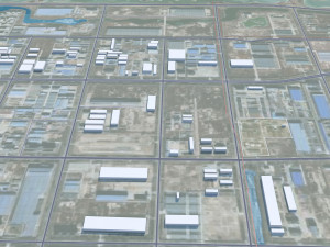 Dongyin city Shandong China 80km Modello 3D