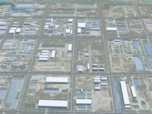 Dongyin city Shandong China 80km 3D Model