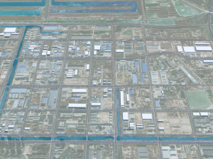Dongyin city Shandong China 80km Modello 3D