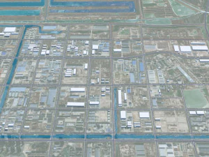 Dongyin city Shandong China 80km 3D Model