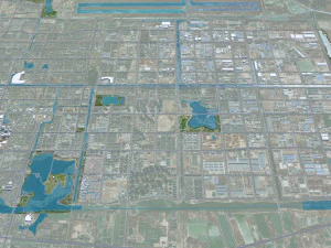 Dongyin city Shandong China 80km 3D Model
