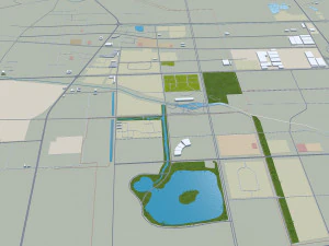 Dongyin city Shandong China 80km 3D Model