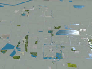 Dongyin city Shandong China 80km Modello 3D