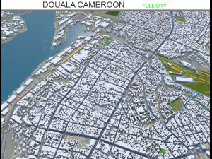Douala city Cameroon 30km 3D Model