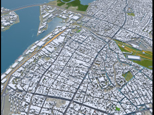 Douala city Cameroon 30km Model 3D