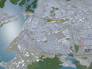 Douala city Cameroon 30km 3D Model