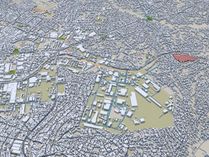 Douala city Cameroon 30km Model 3D