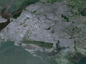 Douala city Cameroon 30km Model 3D