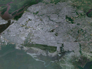 Douala city Cameroon 30km 3D Model