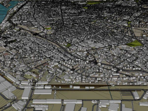 Douala city Cameroon 30km 3D Model