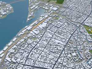 Douala city Cameroon 30km Model 3D