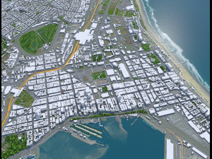 Durban city South Africa 30km Modelo 3D