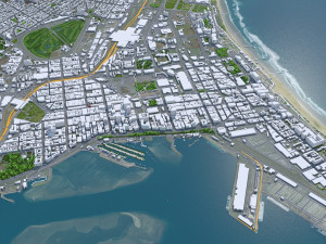 Durban city South Africa 30km Modelo 3D