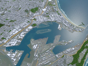 Durban city South Africa 30km Modelo 3D