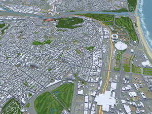 Durban city South Africa 30km Modelo 3D
