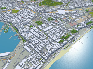 Durban city South Africa 30km Modelo 3D