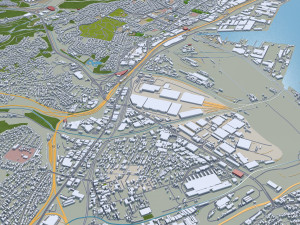Durban city South Africa 30km Modelo 3D