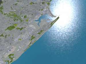 Durban city South Africa 30km Modelo 3D