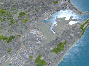 Durban city South Africa 30km Modelo 3D