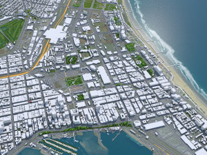 Durban city South Africa 30km Modelo 3D