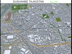 Dushanbe city Tajikistan 25km 3D Модель