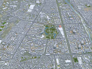 Dushanbe city Tajikistan 25km 3D Model