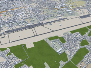 Dushanbe city Tajikistan 25km 3D Model