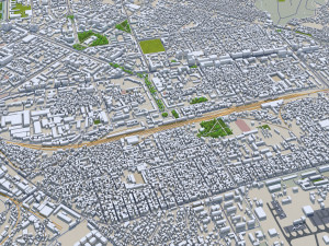 Dushanbe city Tajikistan 25km 3D Model