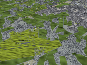Dushanbe city Tajikistan 25km 3D Model