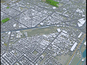 Faisalabad city Pakistan 45km 3D Model