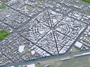 Faisalabad city Pakistan 45km 3D Model