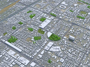 Faisalabad city Pakistan 45km 3D Model