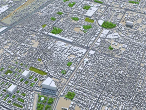 Faisalabad city Pakistan 45km 3D Model