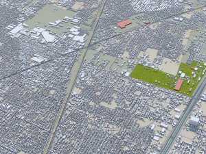 Faisalabad city Pakistan 45km 3D Model