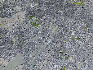 Faisalabad city Pakistan 45km 3D Model