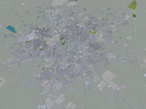 Faisalabad city Pakistan 45km 3D Model