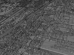 Faisalabad city Pakistan 45km 3D Model