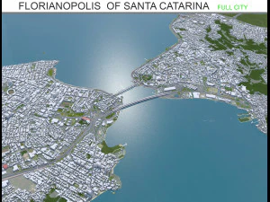 Cidade de Florian&oacute;polis Estado de Santa Catarina Brasil 60km Modelo 3D