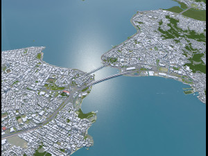 Florianopolis city State of Santa Catarina Brazil 60km Modelo 3D