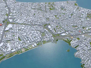 Florianopolis city State of Santa Catarina Brazil 60km 3D Model