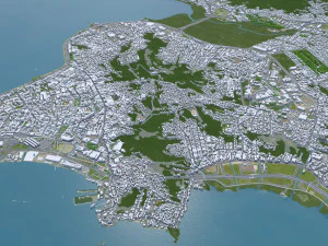 Florianopolis city State of Santa Catarina Brazil 60km 3D Model
