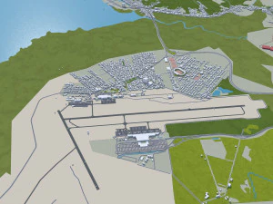 Florianopolis city State of Santa Catarina Brazil 60km 3D Model