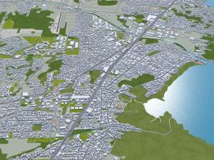 Florianopolis city State of Santa Catarina Brazil 60km 3D Model