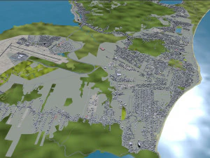 Florianopolis city State of Santa Catarina Brazil 60km 3D Model