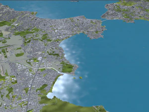 Florianopolis city State of Santa Catarina Brazil 60km 3D Model