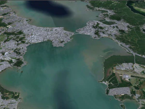 Florianopolis city State of Santa Catarina Brazil 60km 3D Model